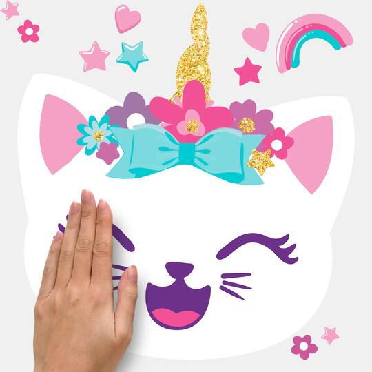 RoomMates Like Nastya Unicorn Cat Giant Peel & Stick Wall Decals with Alphabet